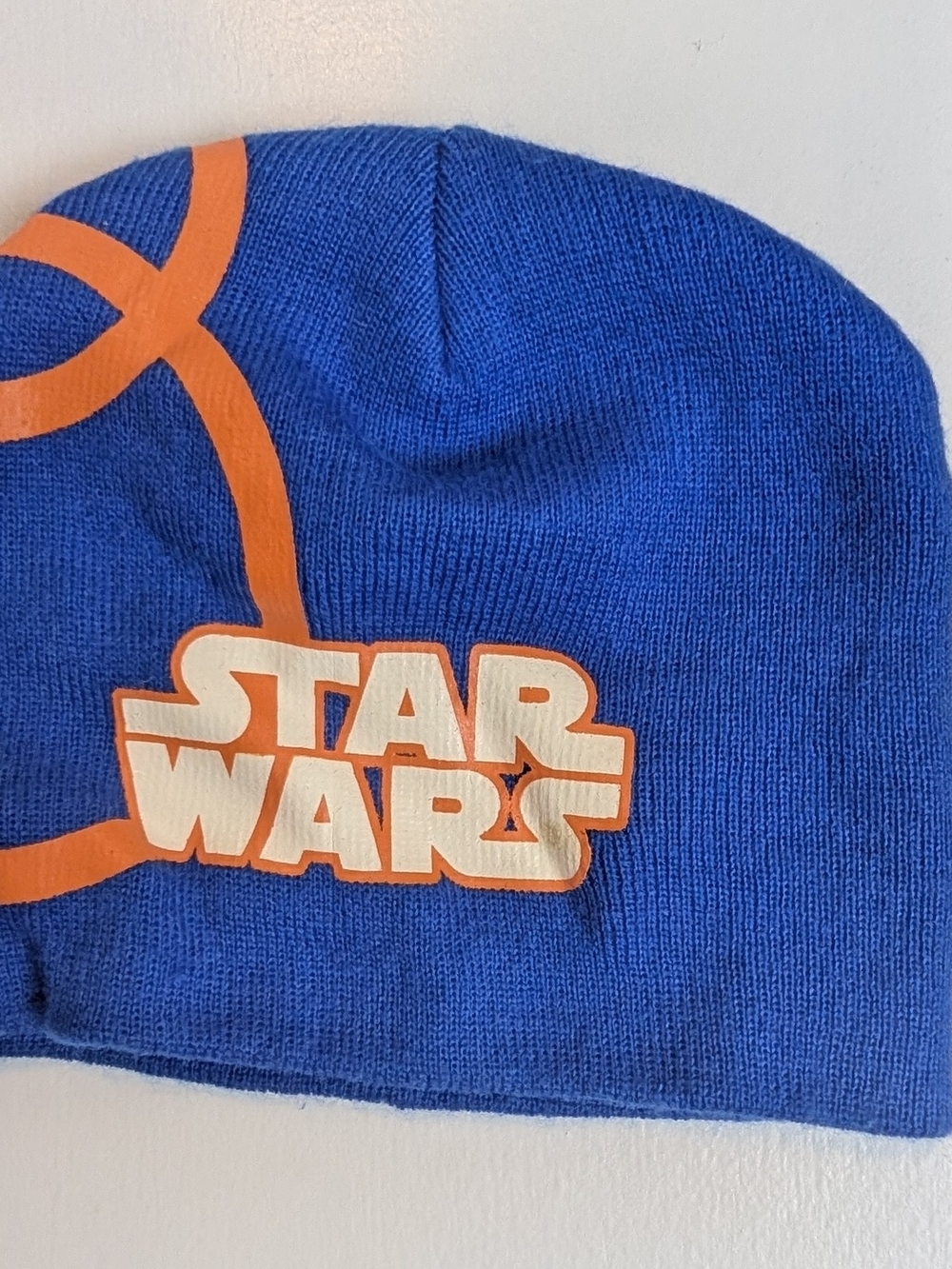 Star Wars Kids Blue and Orange Knit Beanie